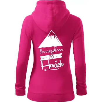 Dámská mikina Šmejdím po horách - Dámská mikina trendy zipper s kapucí - M ( Purpurová )