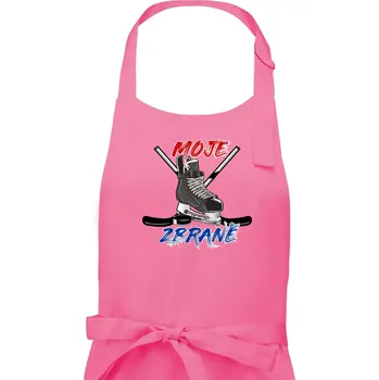 Kuchyňská zástěra Moje zbraně - hokej - Pánská zástěra na vaření - Univerzální velikost ( Růžová )