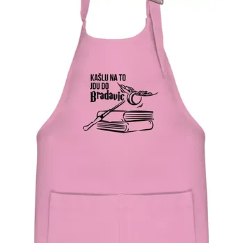 Kuchyňská zástěra Kašlu na to, jdu do Bradavic - Dětská zástěra na vaření - Univerzální velikost ( Růžová )