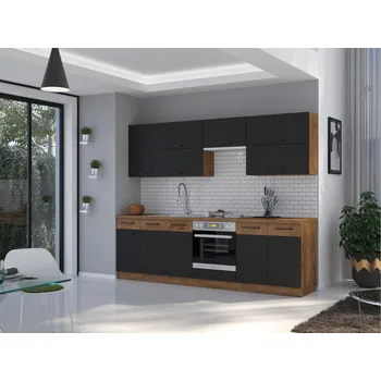 Kuchyňská linka MOB Virion 260 cm (dub lancelot + matera)