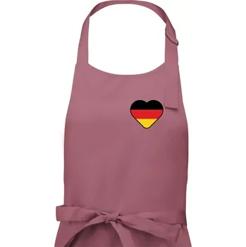 Kuchyňská zástěra Germany love malé - Německá vlajka - Pánská zástěra na vaření - Univerzální velikost ( Starorůžová )
