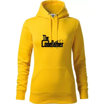 Dámská mikina The codefather - Mikina dámská Cape s kapucí - S ( Žlutá )
