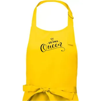 Kuchyňská zástěra Drama queen - psací - Dámská zástěra na vaření - Univerzální velikost ( Žlutá )