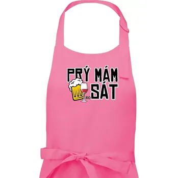 Kuchyňská zástěra Prý mám 80 SÁT - Dámská zástěra na vaření - Univerzální velikost ( Růžová )