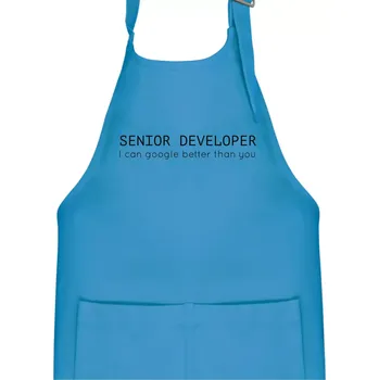 Kuchyňská zástěra Senior developer google better than you - Dětská zástěra na vaření - Univerzální velikost ( Světlý tyrkys )