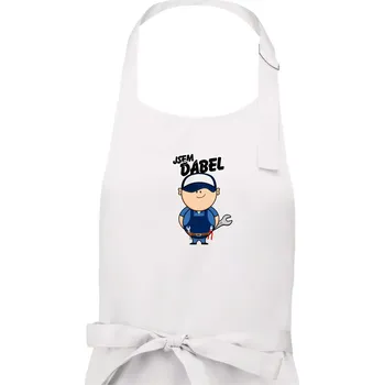 Kuchyňská zástěra Jsem ďábel opravář - Pánská zástěra na vaření - Univerzální velikost ( Bílá )