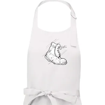Kuchyňská zástěra Boty do nepohody - Dámská zástěra na vaření - Univerzální velikost ( Bílá )