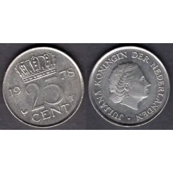 NIZOZEMÍ. 25 cents 1978.