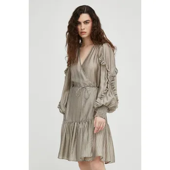 Dámské šaty Šaty s příměsí lnu Bruuns Bazaar BBW3087 béžová 08X, vel. 36