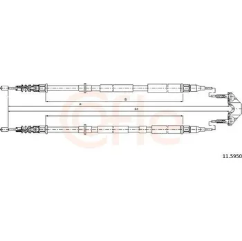 Auto-moto Lanovod parkovací brzdy COFLE 92.11.5950
