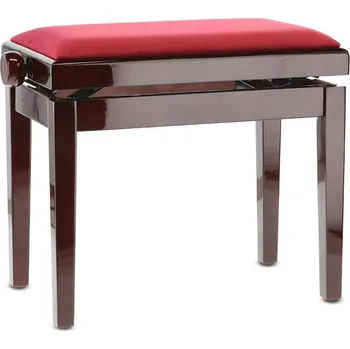 GEWA Piano stolička Deluxe Mahagon vysoký leskBordeaux potah JB2 78653