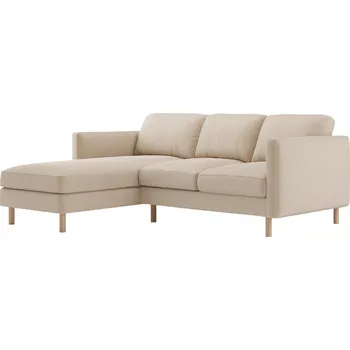 Pohovka Micadoni Béžová sametová rohová pohovka Eden 223 cm, levá