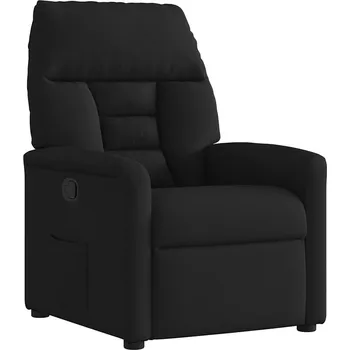 Křeslo vidaXL Polohovací křeslo textil [4015544] Barva: Černá