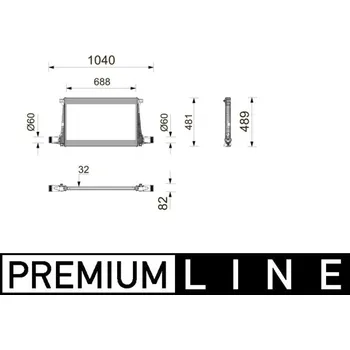 Chladič motoru Chladič turba MAHLE ORIGINAL CI 743 000P