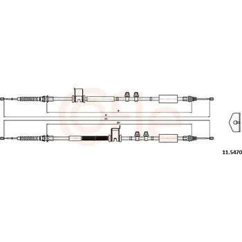 Brzdový systém Lanovod parkovací brzdy COFLE 92.11.5470