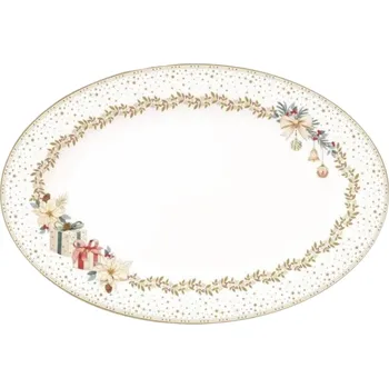Easy Life Oválný podnos 35x23.5 cm WHITE ELEGANCE Easy Life