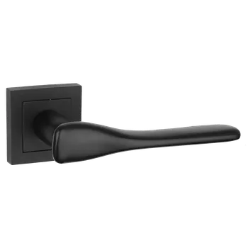 Dveřní kování Kuchinox Klika LUSIOS hranatá rozeta - černá - (komplet 2 ks)