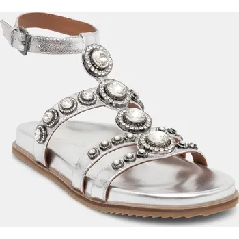 Dámské sandále Kožené sandály Kurt Geiger London Octavia Flexi Gladiator dámské, stříbrná barva, 4369063109 4369063109.SILVER SLV, EUR 36