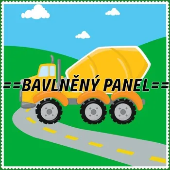Panel bavlna - NA STAVBĚ-SS01 Velikost: 20x20cm