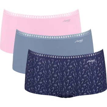 Kalhotky Dámské kalhotky SLOGGI GO CRUSH SHORT 3PACK V002 - MULTIPLE COLOURS 4 S 0