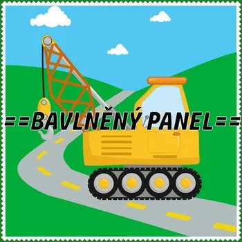 Panel bavlna - NA STAVBĚ-SS12 Velikost: 15x15cm