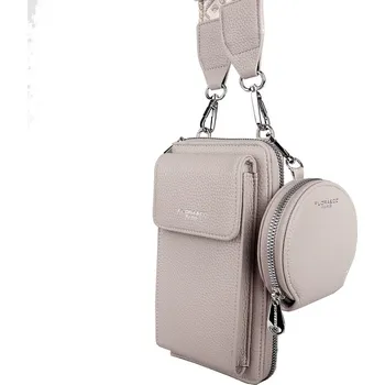 Kabelka Malá crossbody kabelka (pouzdro na mobil a peněženka) + malá peněženka Flora 50 béžová