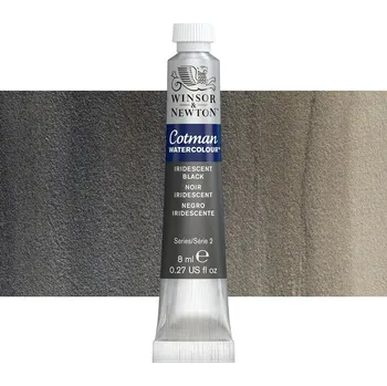 Vodová barva Akvarelová barva Winsor & Newton Cotman, 8 ml - Iridescent Black