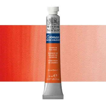 Vodová barva Akvarelová barva Winsor & Newton Cotman, 8 ml - Cadmium Red Hue