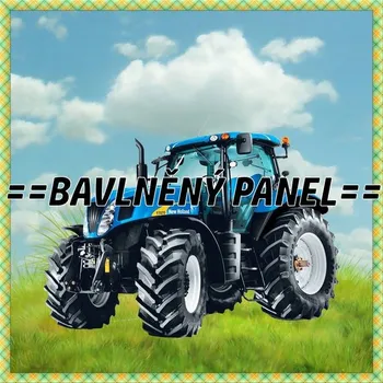 Panel bavlna - ZEMĚDĚLSKÉ STROJE-ZS05 Velikost: 15x15cm