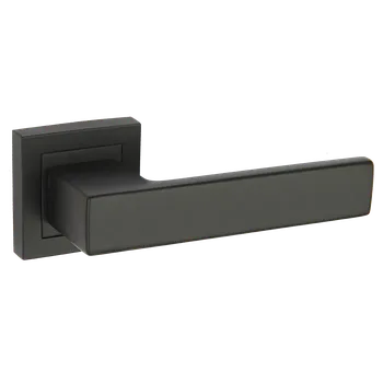 Dveřní kování Kuchinox Klika SAMARIA hranatá rozeta - černá - (komplet 2 ks)