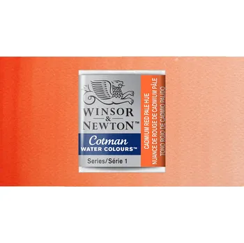 Vodová barva Akvarelová barva Winsor & Newton Cotman, půlpánvička - Cadmium Red Pale Hue