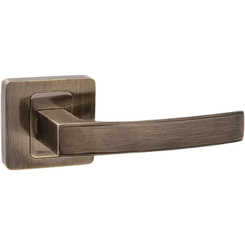 Dveřní kování Kuchinox Klika ARIA II hranatá rozeta - patina - (komplet 2 ks)