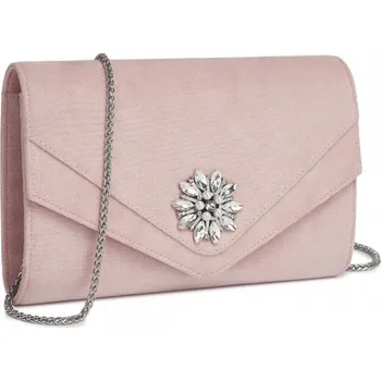 Kabelka Dámská elegantní kabelka s křišťálem Miss Lulu - růžová