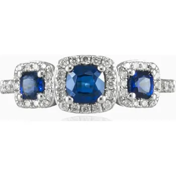 Prsten Zlatý prsten se safíry