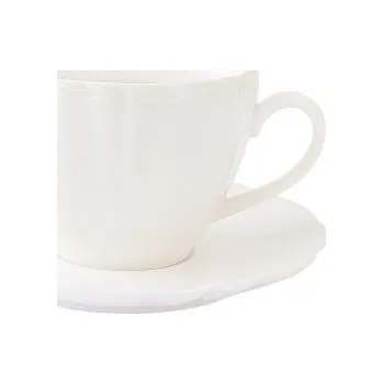 Easy Life Šálek s podšálkem 320 ml PERLE WHITE Easy Life