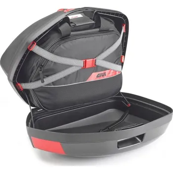 Pouzdro na brýle GIVI V35NT TECH pár bočních kufrů (levý+pravý) boční víka černá matná, průhledné odrazky (Monokey)