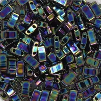 Korálek Miyuki Half Tila 5/2,4mm metallic iris variegated blue (HTL-455)