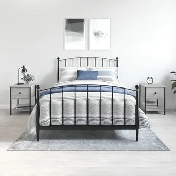 Noční stolek vidaXL Noční stolky 2 ks 34 x 35,5 x 45 cm kompozitní dřevo [825860] Barva: šedá sonoma