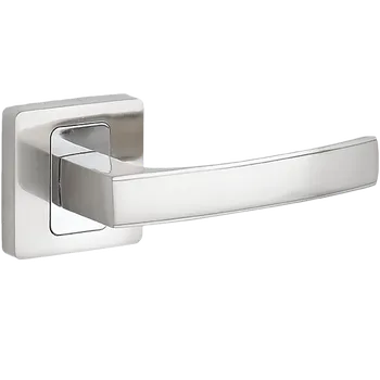 Dveřní kování Kuchinox Klika ARIA II hranatá rozeta - satina chrom - (komplet 2 ks)