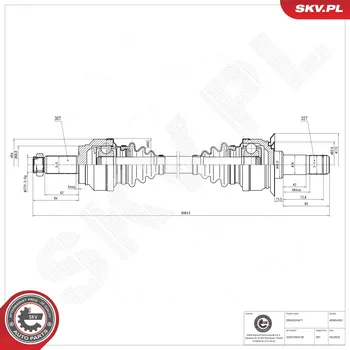Poloosa kola Hnací hřídel - poloosa ESEN SKV 40SKV453