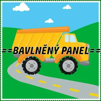 Panel bavlna - NA STAVBĚ-SS05 Velikost: 15x15cm