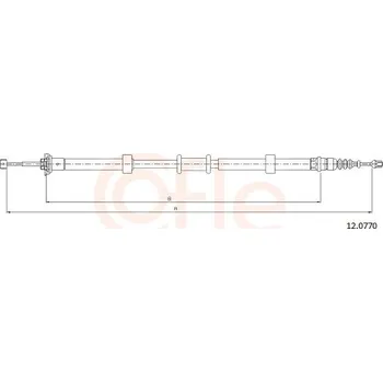 Auto-moto Tažné lanko, parkovací brzda COFLE 12.0770