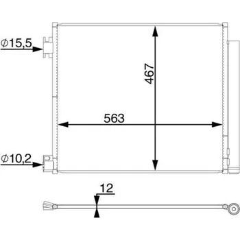 Výparník klimatizace Kondenzátor, klimatizace MAHLE AC 78 000S