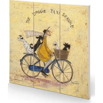 Obraz Dřevěný obraz Sam Toft - The Doggie Taxi Service