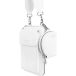 Malá crossbody kabelka (pouzdro na mobil a peněženka) + malá peněženka Flora 50 bílá