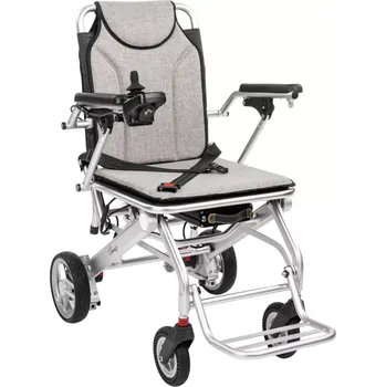 Invalidní vozík Elektrický skládací vozík pro imobilní SMART-TIM, stříbrný - 115 kg