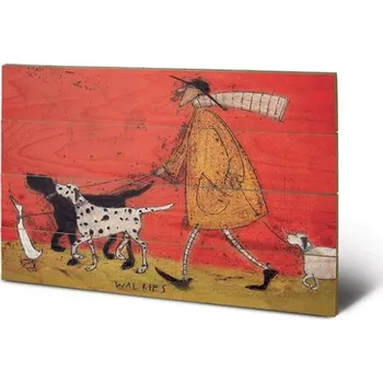 Obraz PYRAMID Dřevěný obraz Sam Toft - Walkies, 59 × 40 cm