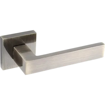 Dveřní kování Kuchinox Klika QUBIK hranatá rozeta - patina - (komplet 2 ks)