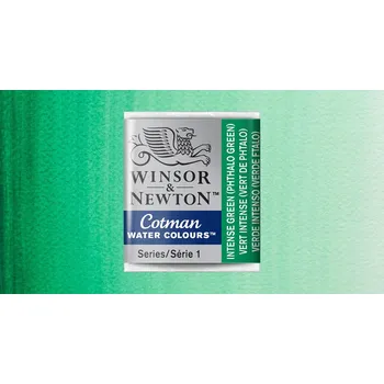 Výtvarná barva Akvarelová barva Winsor & Newton Cotman, půlpánvička - Intense Green