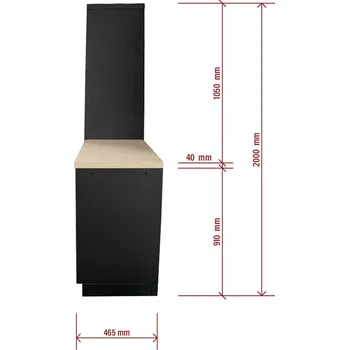 AKČNÍ SET Sestava 3 ks dílenského nábytku SET-CA01019 s dřevěnou pracovní deskou MB-TGW53